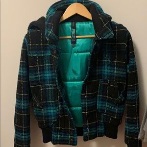 Plaid bomber jacket